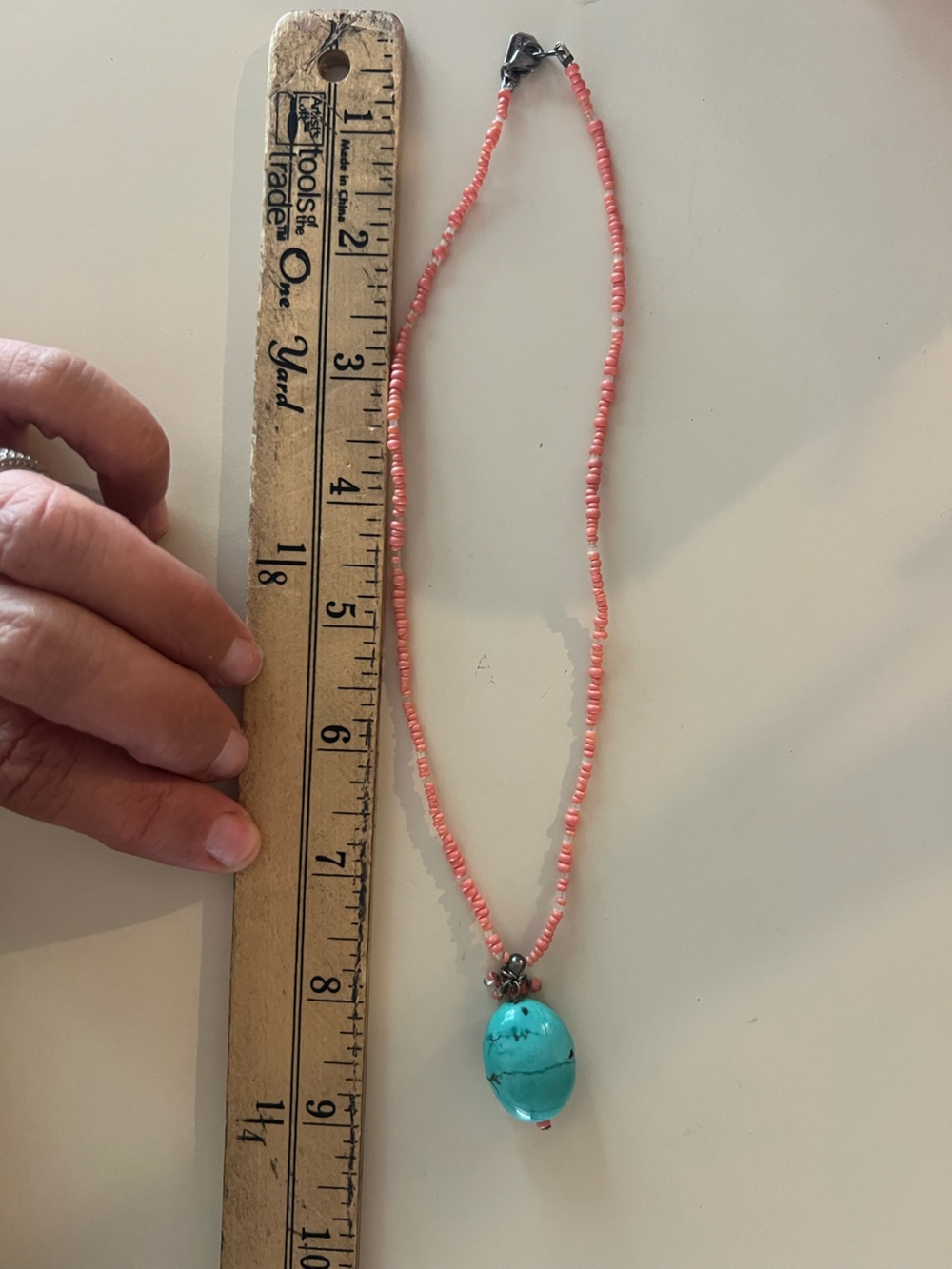 Suzanne Kalan vintage sterling silver necklace w/ coral beads & turq nugget - Picture 4 of 4